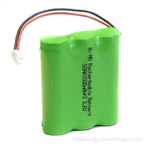 3.6V Ni-MH Battery Pack with AA x 1,500mAh Nominal Capacity, Used for Cordless PhoneNew